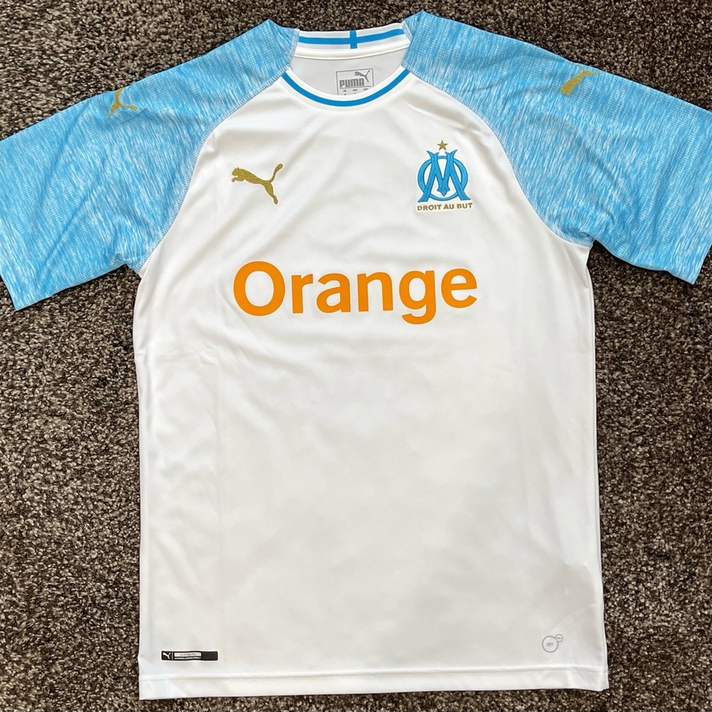 2018-2019 Marseille Home Jersey - Size Medium - 8.5/10 Condition
